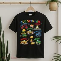 God Says I Am Bible Verse Farm Tractor Farmer Tractors T-Shirt thumb 2