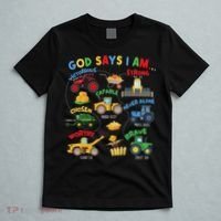 God Says I Am Bible Verse Farm Tractor Farmer Tractors T-Shirt thumb 5