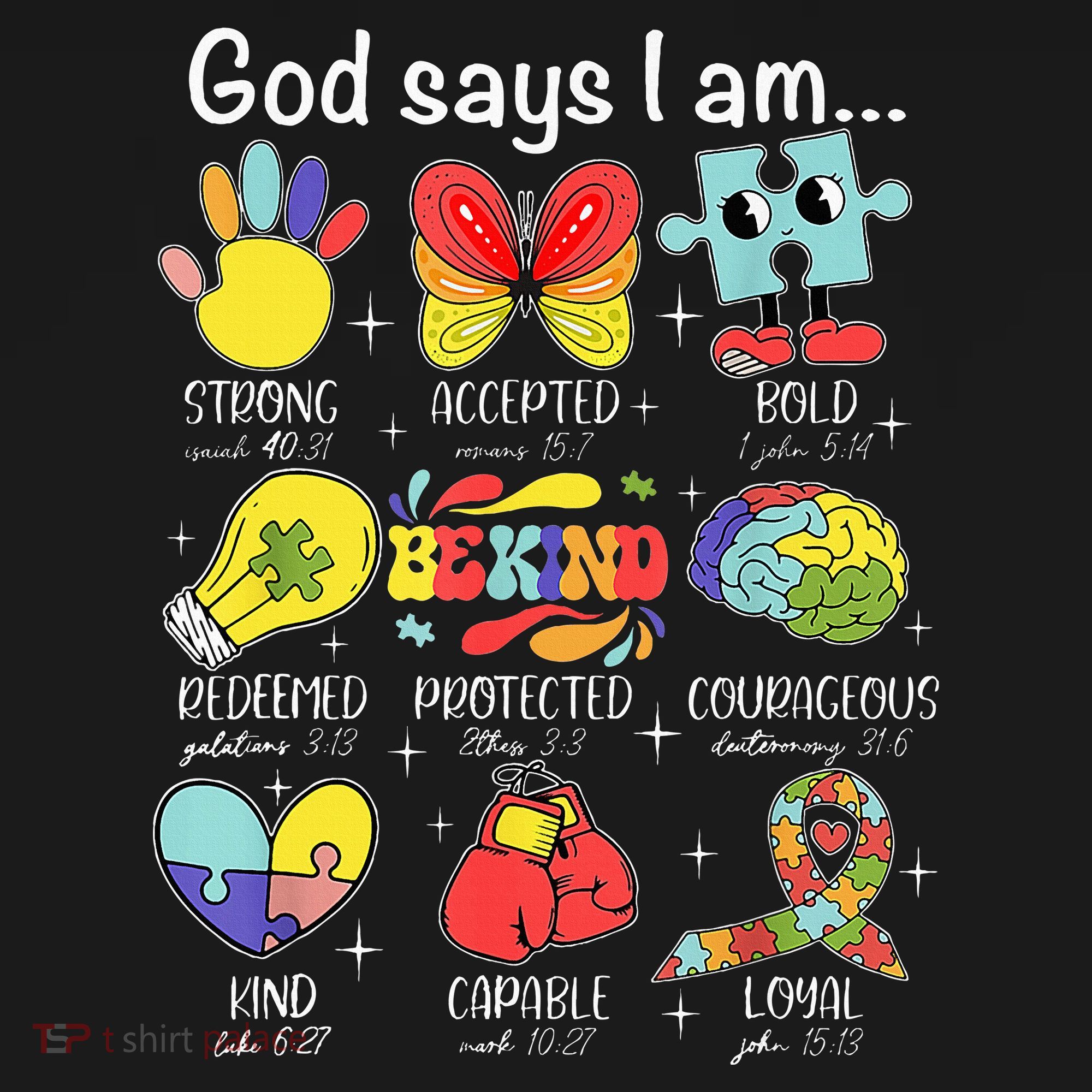 God Says I Am Autism Awareness Be Kind Christian Jesus Women's Hoodie
