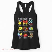 God Says I Am Autism Awareness Be Kind Christian Jesus Women's Tank Top thumb 0