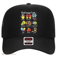 God Says I Am Autism Awareness Be Kind Christian Jesus Hat thumb 0