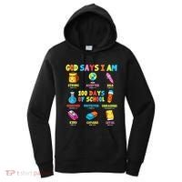 God Says I Am 100 Days Of School Christ Bible Saying Graphic Women's Hoodie thumb 0