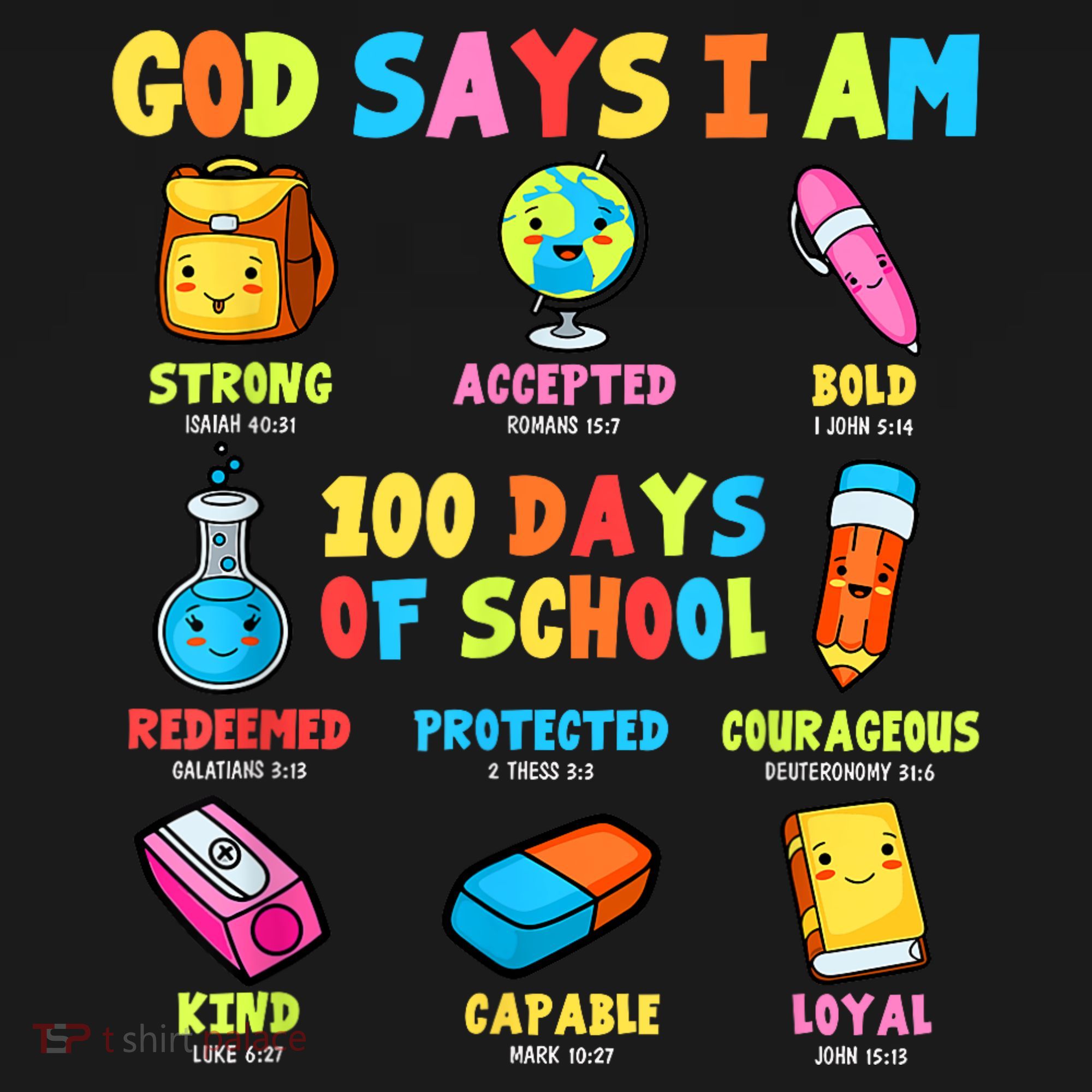 God Says I Am 100 Days Of School Christ Bible Saying Graphic Women's Hoodie