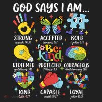 God Says I Am Be Kind Autism Awareness SPED  Women's Sweatshirt thumb 2