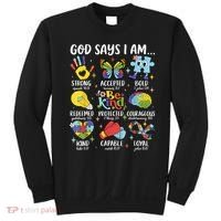 God Says I Am Be Kind Autism Awareness SPED  Sweatshirt thumb 0