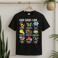 God Says I Am Be Kind Autism Awareness SPED  T-Shirt thumb 2