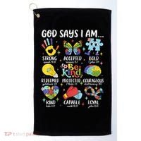 God Says I Am Be Kind Autism Awareness SPED  Golf Towel thumb 0