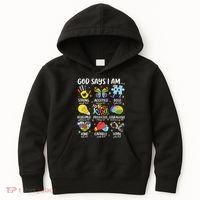 God Says I Am Be Kind Autism Awareness SPED  Kids Hoodie thumb 0