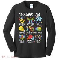 God Says I Am Be Kind Autism Awareness SPED  Kids Long Sleeve Shirt thumb 0