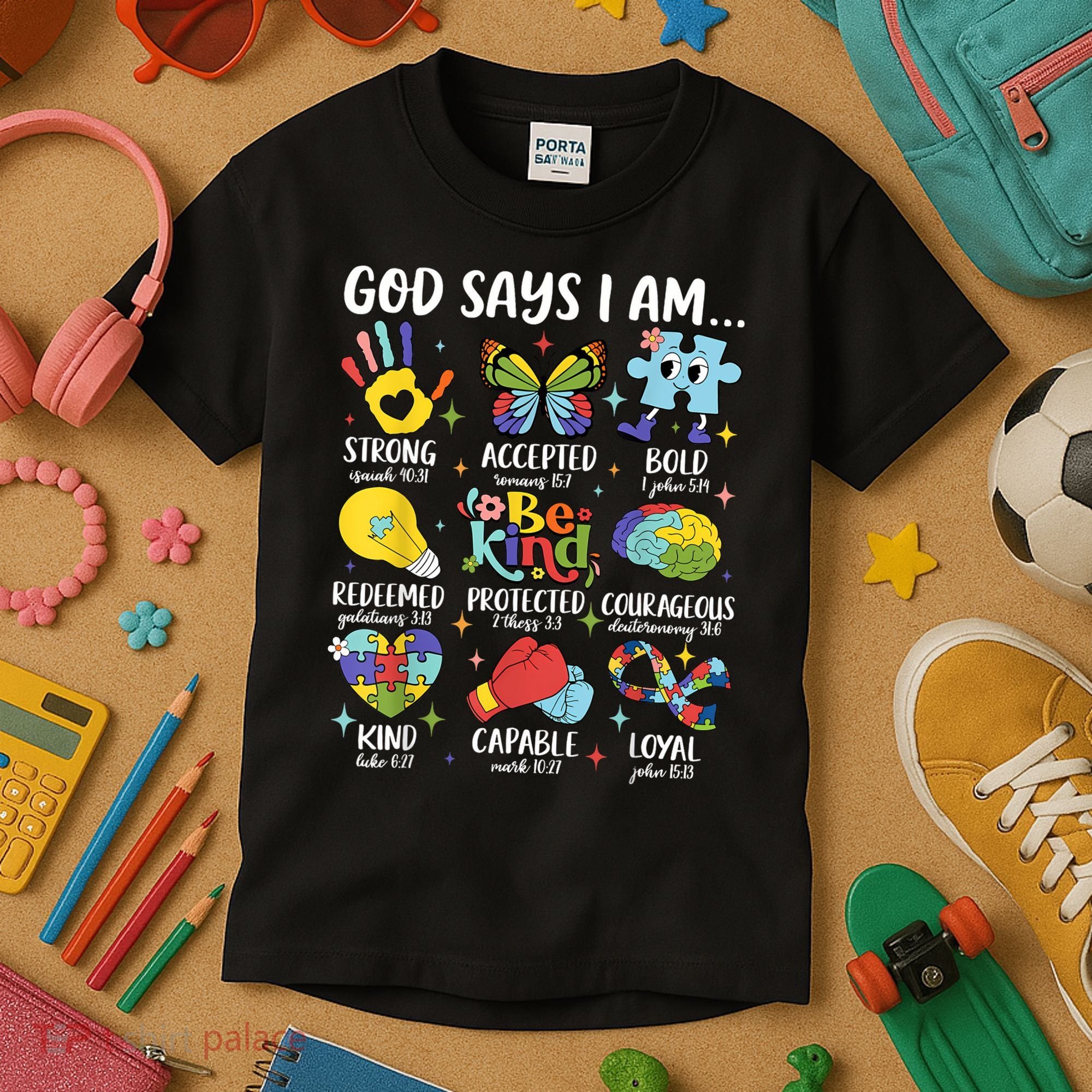 God Says I Am Be Kind Autism Awareness SPED  Kids T-Shirt