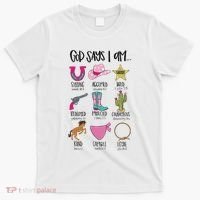 God Says I Am Cowgirl Christian Western Country Bible Verse T-Shirt thumb 0