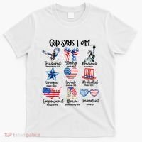 God Says I Am 4th Of July Christian Family T-Shirt thumb 0
