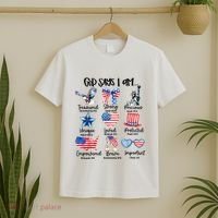 God Says I Am 4th Of July Christian Family T-Shirt thumb 2