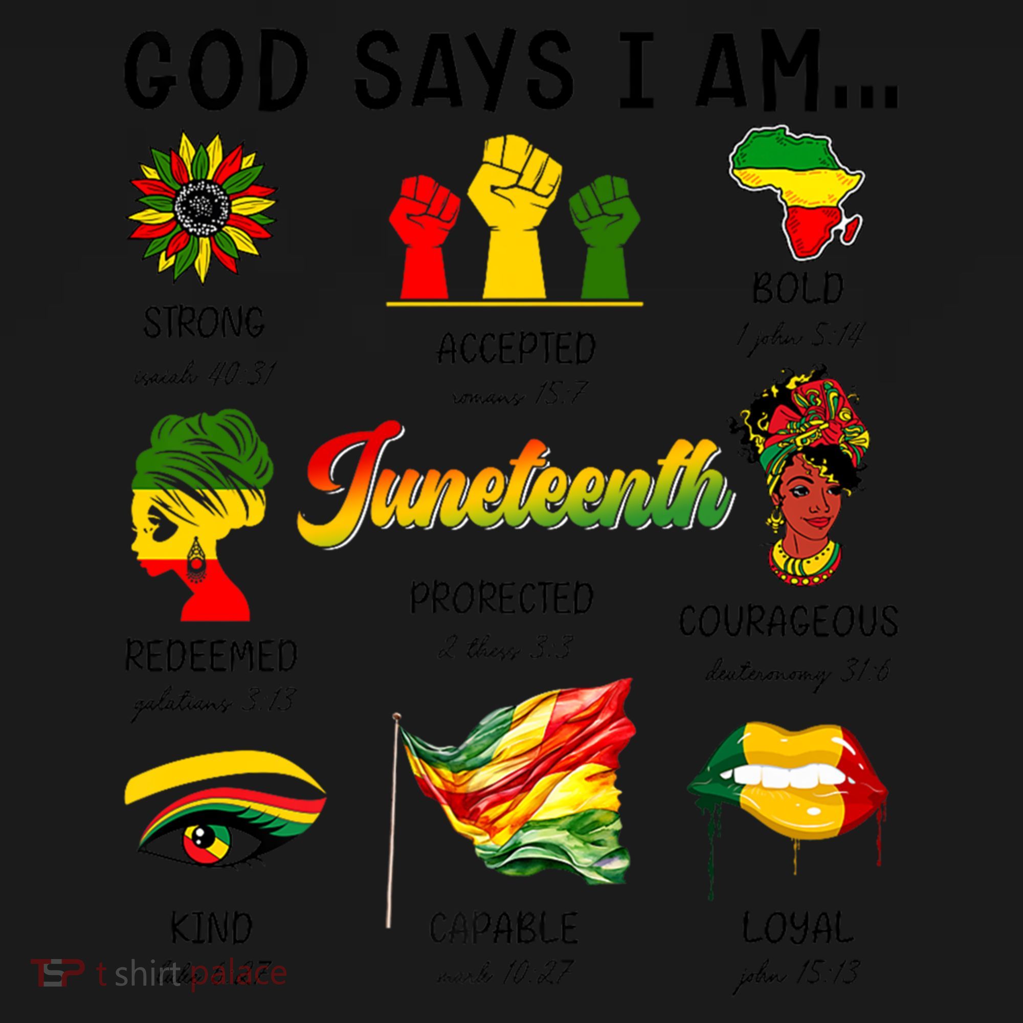 God Says I Am Independence Day African American Freedom Day Cute Gift Women's Hoodie
