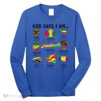 God Says I Am Independence Day African American Freedom Day Cute Gift Long Sleeve Shirt thumb 0