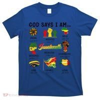God Says I Am Independence Day African American Freedom Day Cute Gift T-Shirt thumb 0
