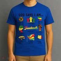 God Says I Am Independence Day African American Freedom Day Cute Gift T-Shirt thumb 3