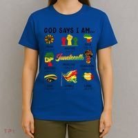 God Says I Am Independence Day African American Freedom Day Cute Gift T-Shirt thumb 4