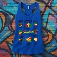 God Says I Am Independence Day African American Freedom Day Cute Gift Women's Tank Top thumb 3