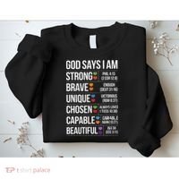 God Says I Am Autism Awareness Christian Bible Verse Sweatshirt thumb 2