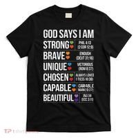 God Says I Am Autism Awareness Christian Bible Verse T-Shirt thumb 0