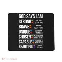 God Says I Am Autism Awareness Christian Bible Verse Mousepad thumb 0