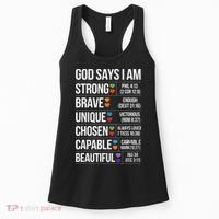 God Says I Am Autism Awareness Christian Bible Verse Women's Tank Top thumb 0