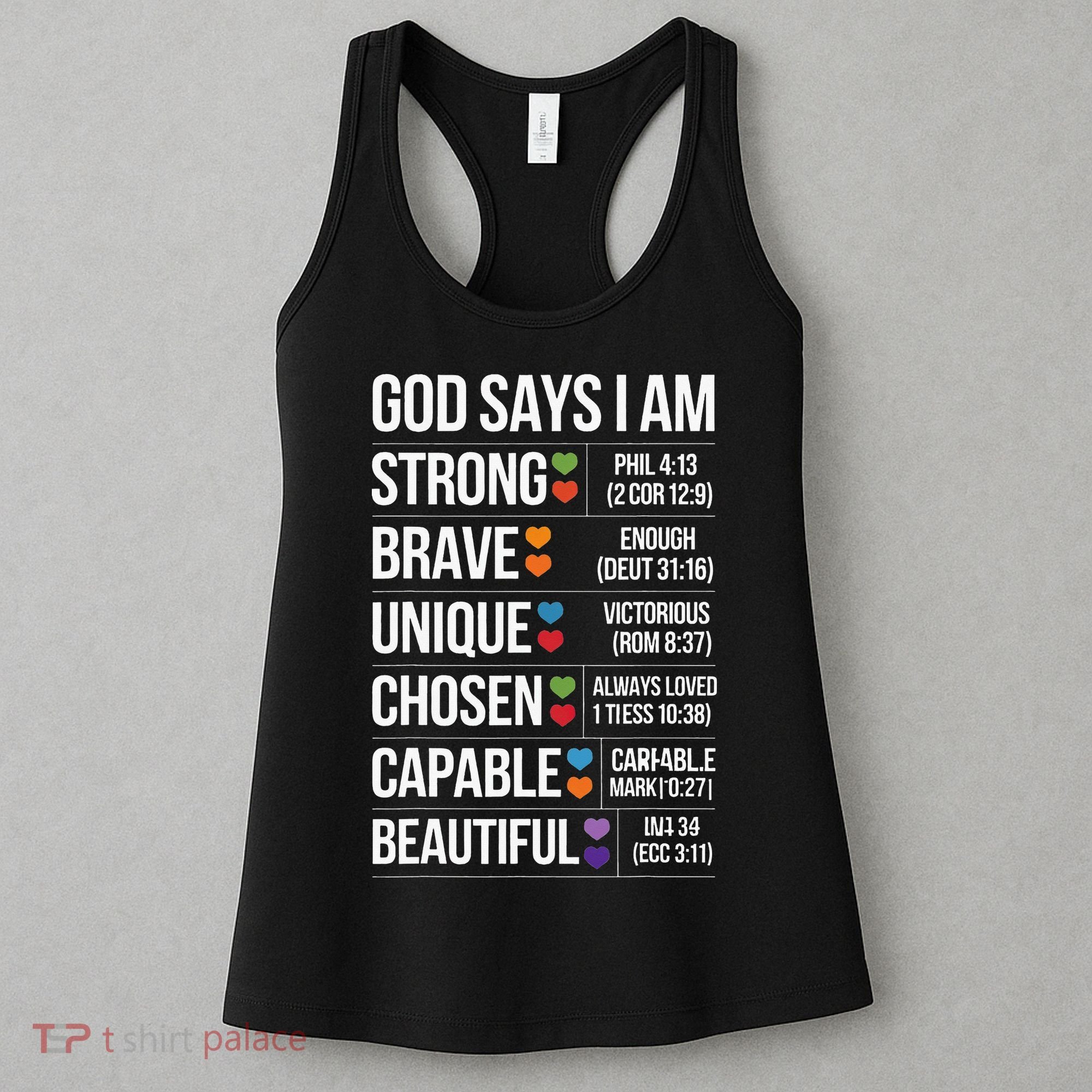 God Says I Am Autism Awareness Christian Bible Verse Women's Tank Top