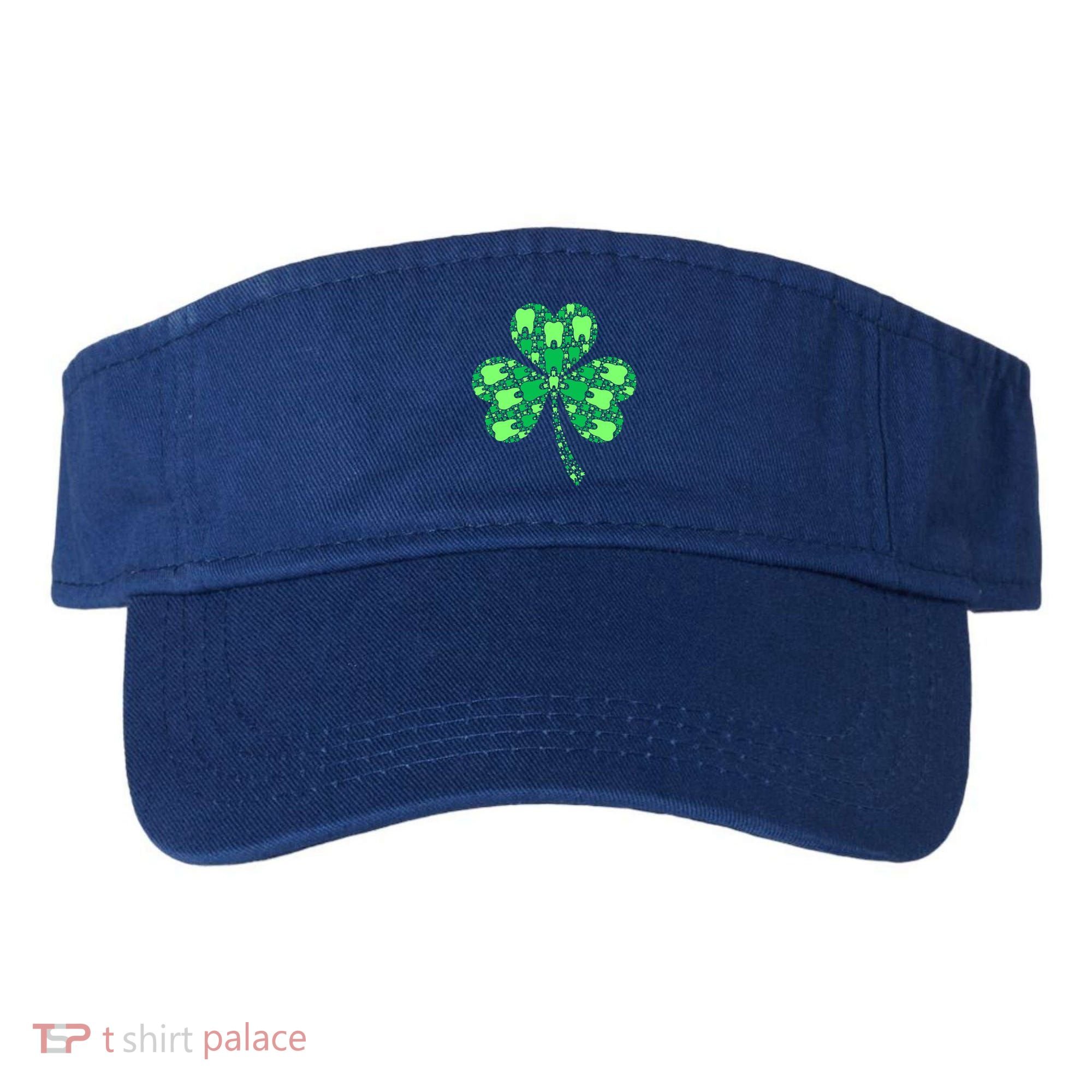 Green Shamrock Irish Dentist Tooth St Patrick's Day Dental Gift Visor