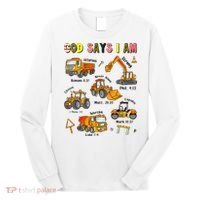 God Says I Am Construction Bible Verse Truck Long Sleeve Shirt thumb 0