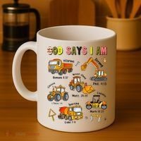 God Says I Am Construction Bible Verse Truck Coffee Mug thumb 4