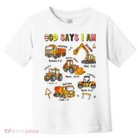God Says I Am Construction Bible Verse Truck Toddler T-Shirt thumb 0
