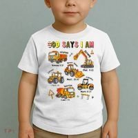 God Says I Am Construction Bible Verse Truck Toddler T-Shirt thumb 2