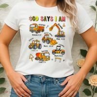 God Says I Am Construction Bible Verse Truck Women's T-Shirt thumb 2