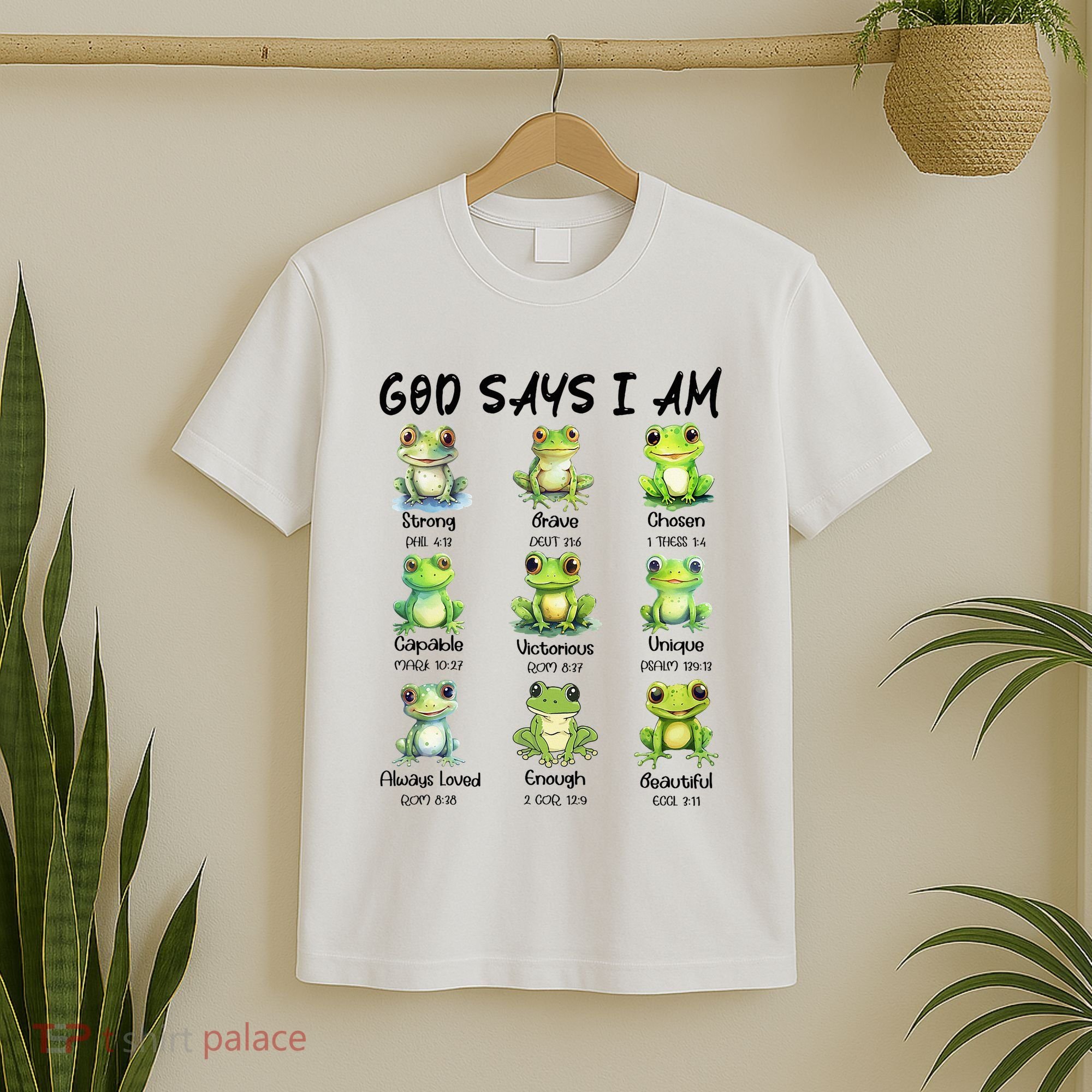 God Says I Am Christian Frog Love Funny Religious Jesus T-Shirt