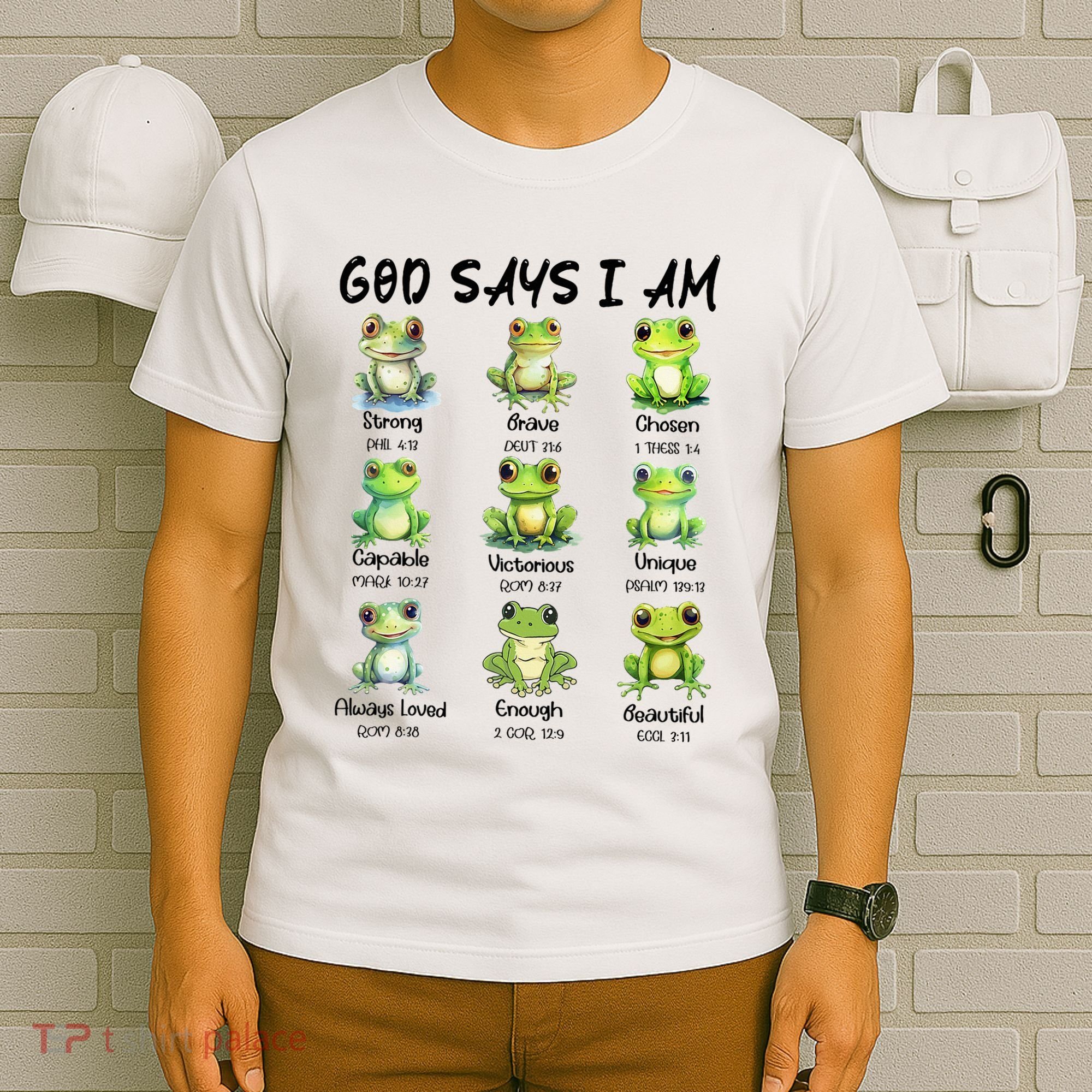 God Says I Am Christian Frog Love Funny Religious Jesus T-Shirt