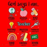 God Says I Am Teacher Life Santa Hat thumb 1