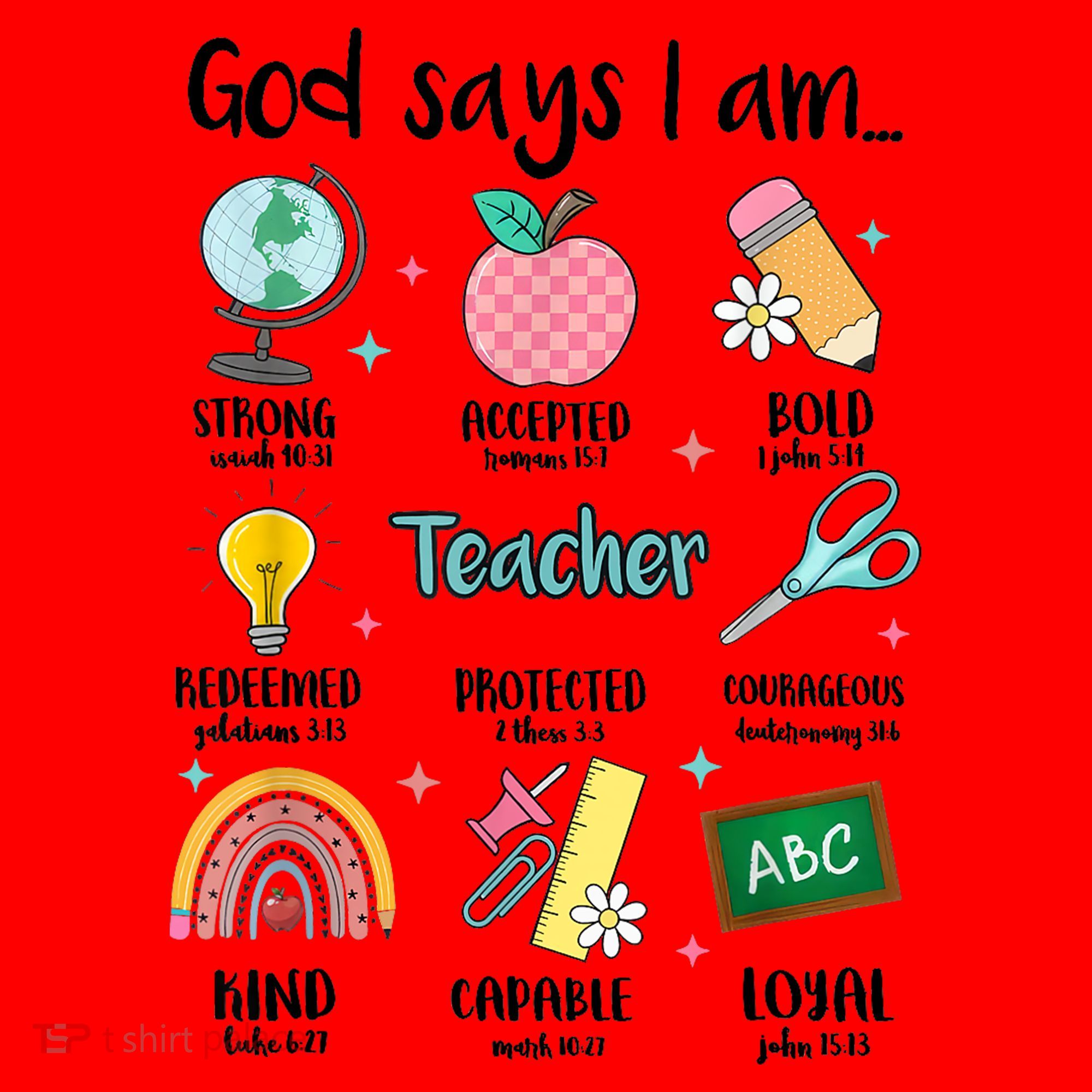 God Says I Am Teacher Life Santa Hat