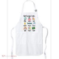 God Says I Am Teacher Life Apron thumb 0