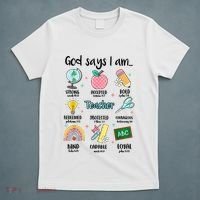 God Says I Am Teacher Life T-Shirt thumb 5