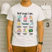 God Says I Am Teacher Life T-Shirt thumb 6