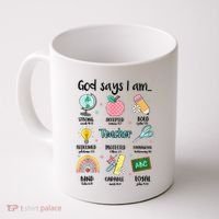 God Says I Am Teacher Life Coffee Mug thumb 0
