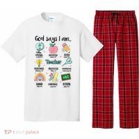God Says I Am Teacher Life Pajama Set thumb 0