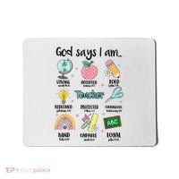 God Says I Am Teacher Life Mousepad thumb 0