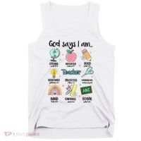 God Says I Am Teacher Life Tank Top thumb 0