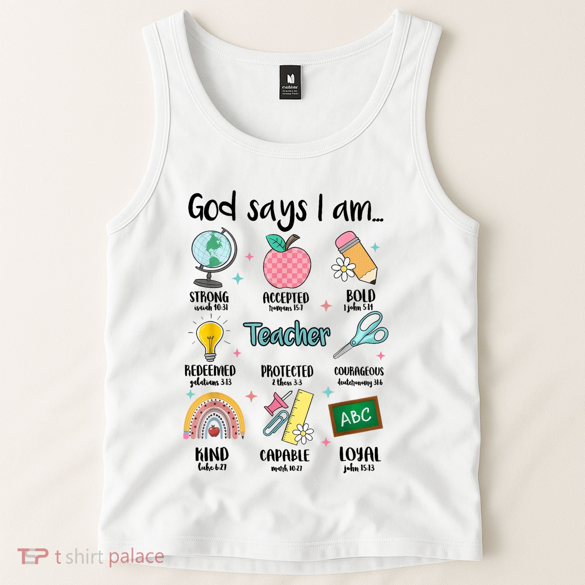 God Says I Am Teacher Life Tank Top