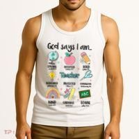 God Says I Am Teacher Life Tank Top thumb 3