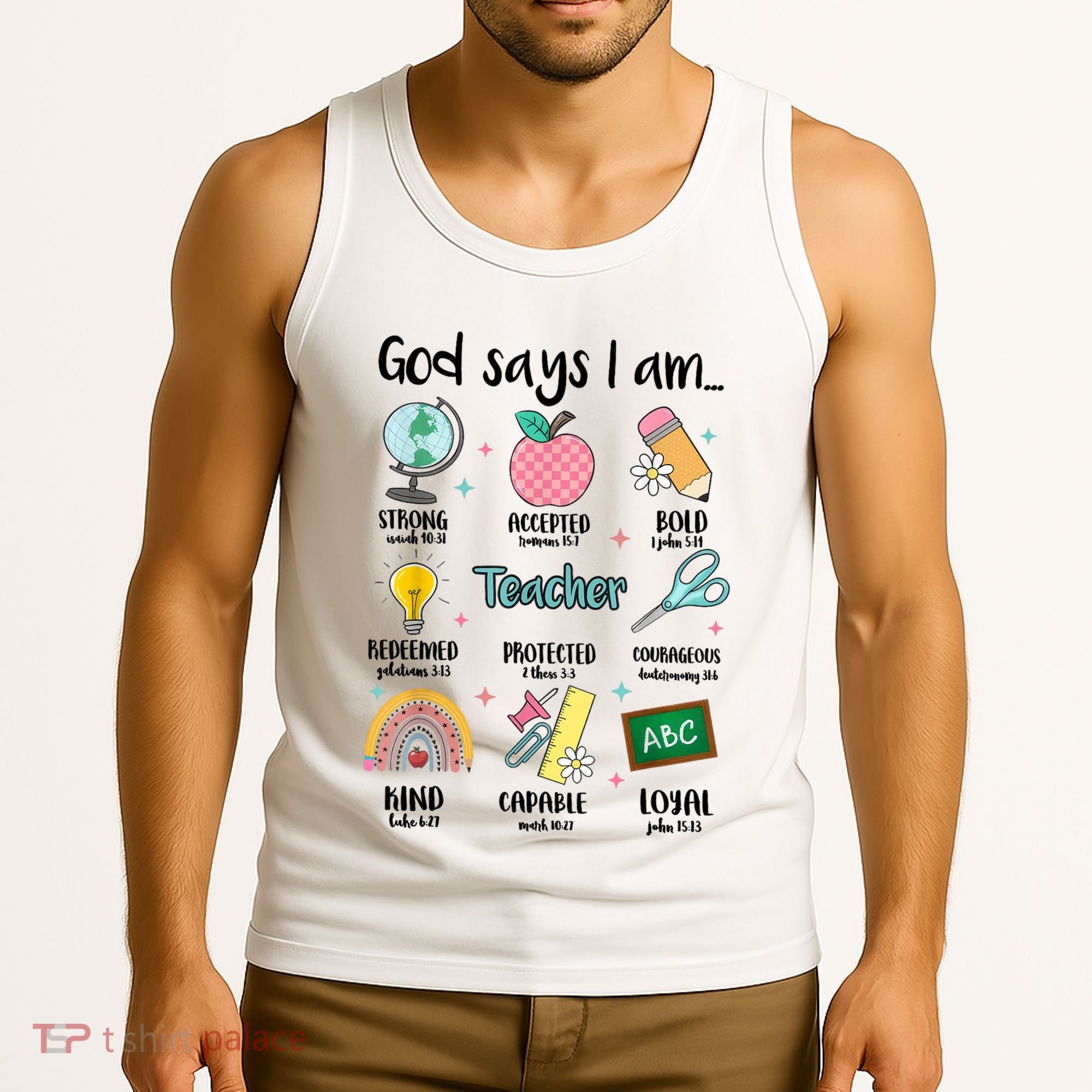 God Says I Am Teacher Life Tank Top