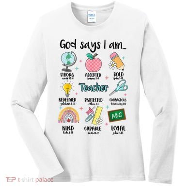 God Says I Am Teacher Life Women's Long Sleeve Shirt