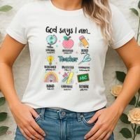 God Says I Am Teacher Life Women's T-Shirt thumb 2